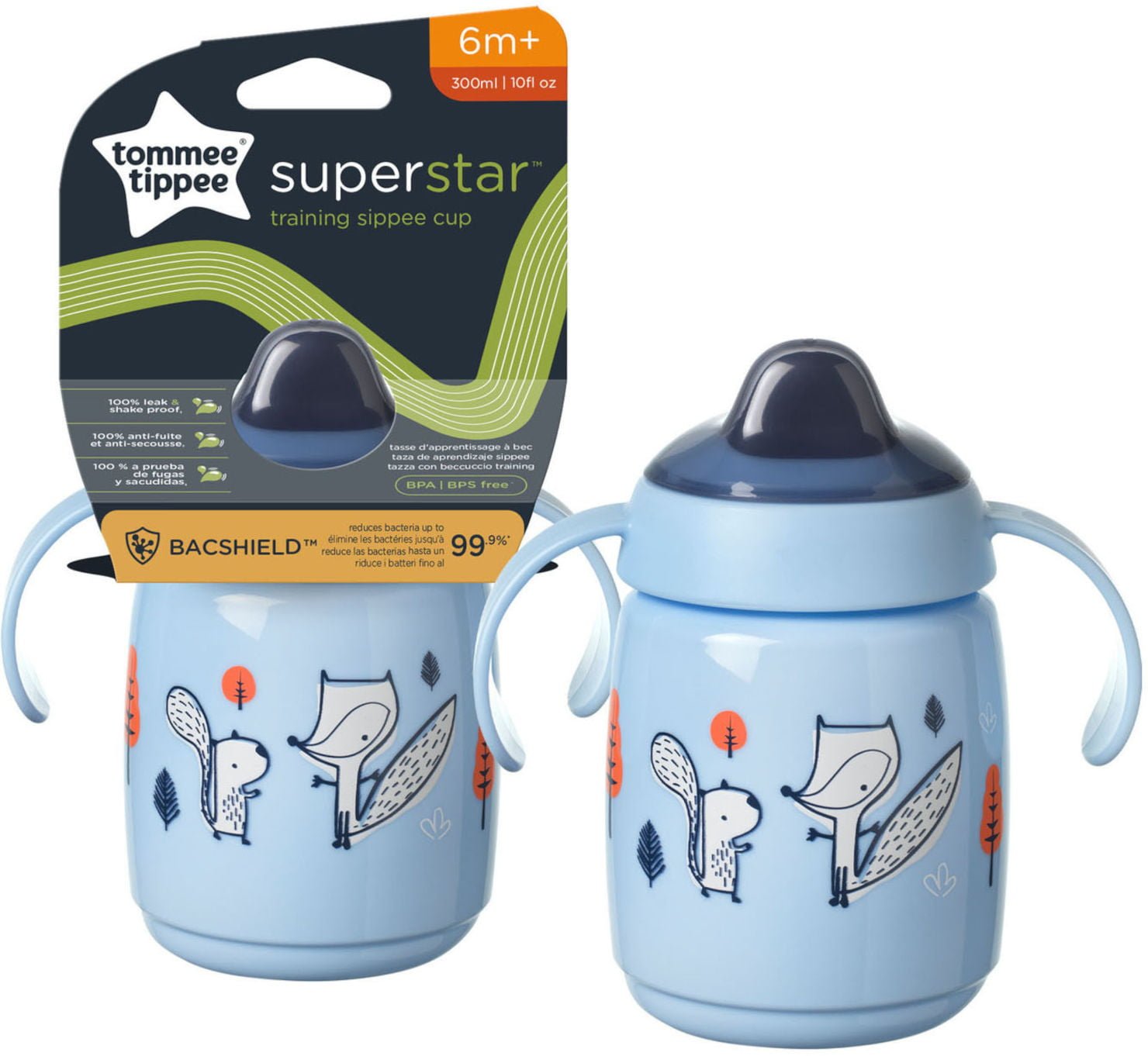 447803 UK AR 1X WEAN SIPPEE 190ML 02.08.21_2 כוס סופרסטאר 6+ כחול Tommee Tippee